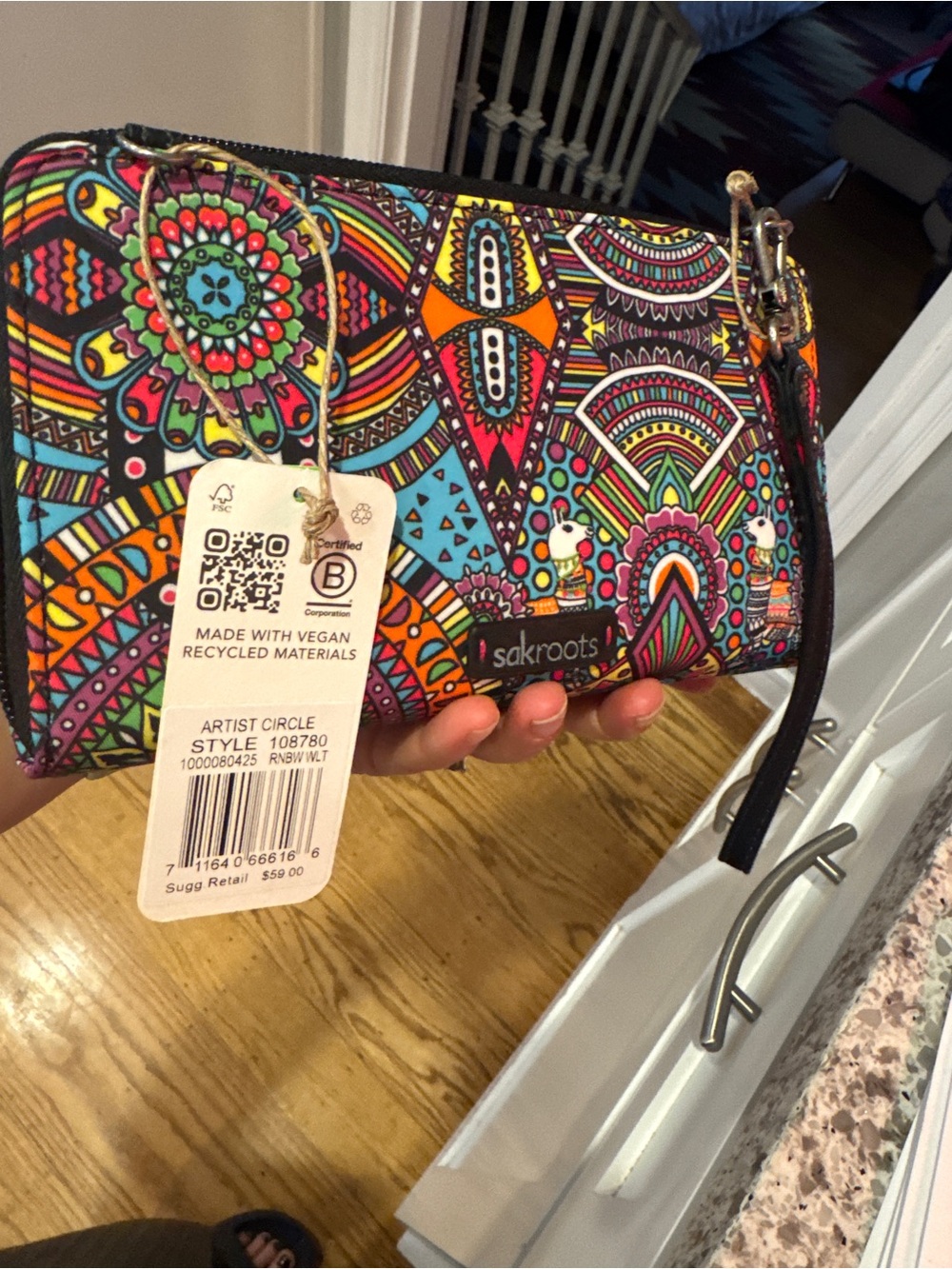 Sakroots Multicolor Mandala Wristlet - Picture 2 of 3